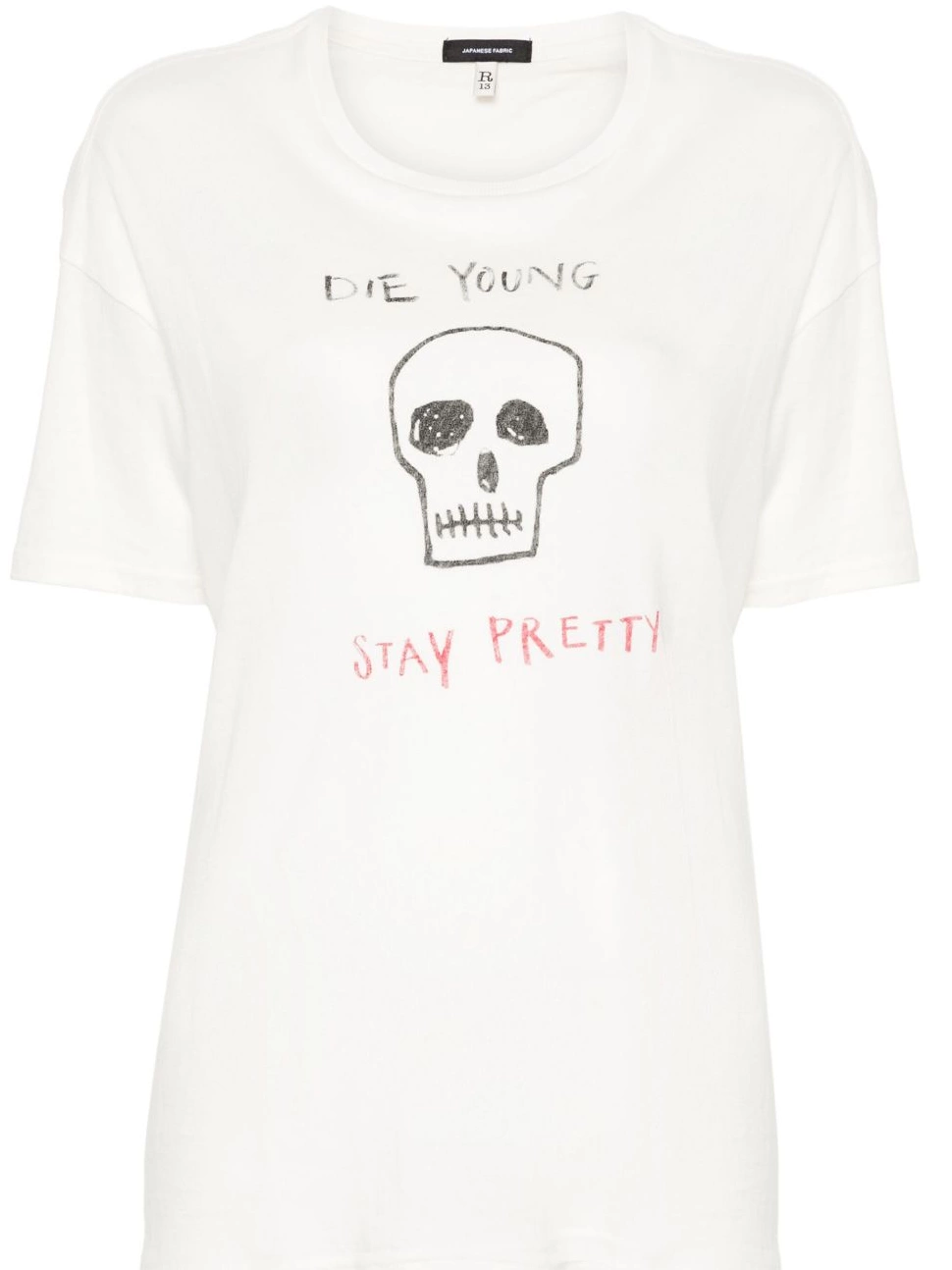 slogan-print T-shirt Women Versace 0714